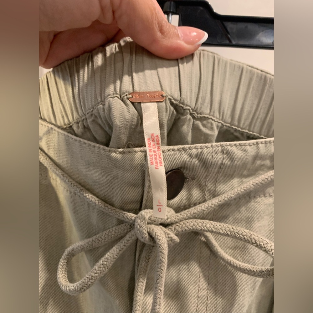 Free People Julien Wide Leg Chino Trousers size Large - Picture 13 of 14